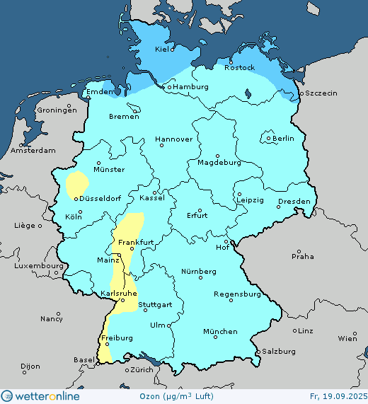 Vorhersagekarte Luftqualität