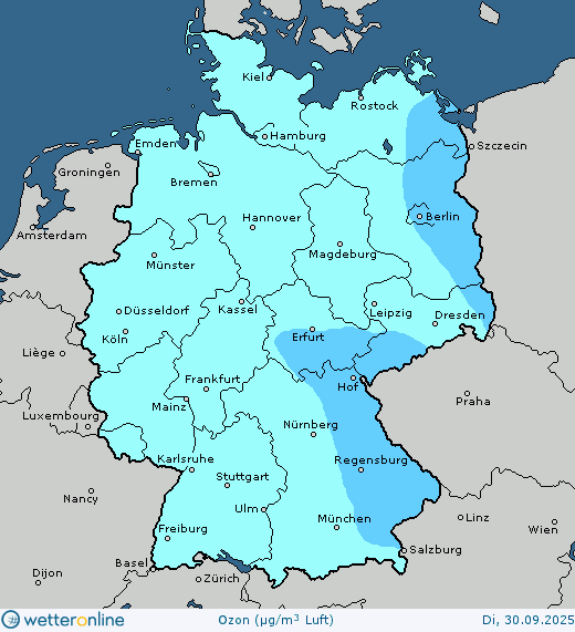Vorhersagekarte Luftqualität