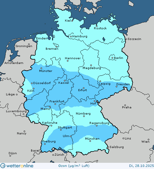 Vorhersagekarte Luftqualität