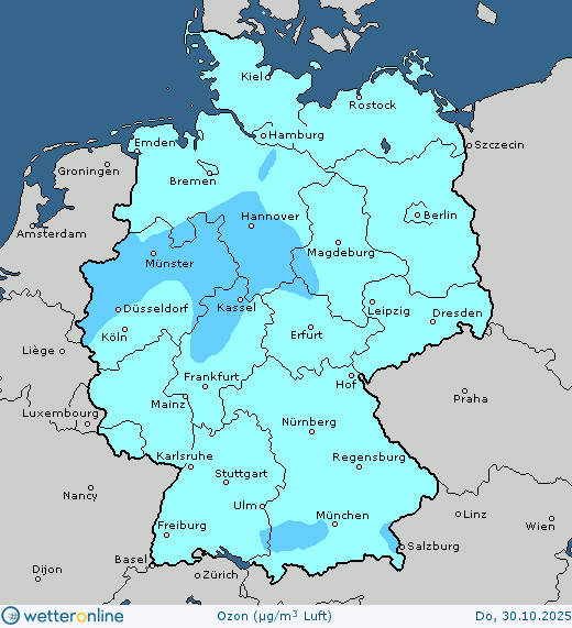 Vorhersagekarte Luftqualität