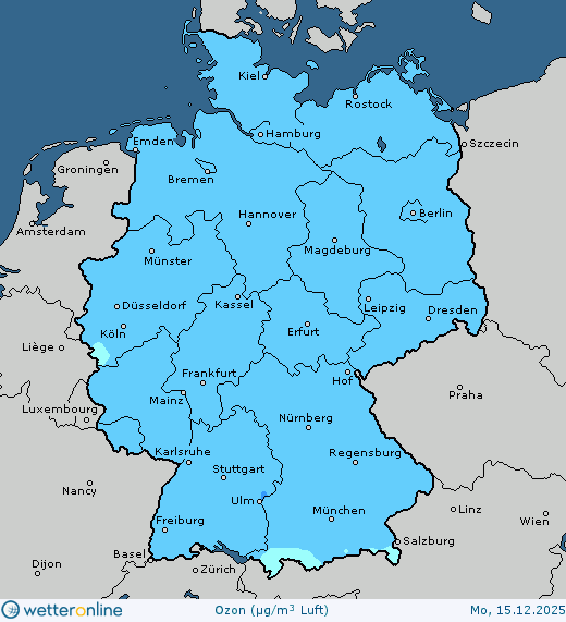 Vorhersagekarte Luftqualität