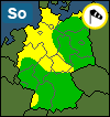 Aktuelle Unwetter-Warnlage Deutschland