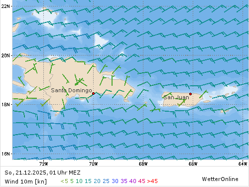 Windstärke (kn) und -richtung So, 01 Uhr MEZ