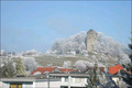 Raureif tauchte die Landschaft in Weiß