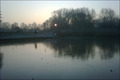 Sonnenschein und Abendstimmung im Winter