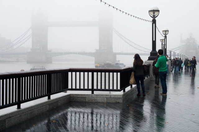 Teile Englands unter Wasser