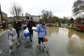 Teile Englands unter Wasser