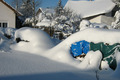 Schneemassen und Verwehungen
