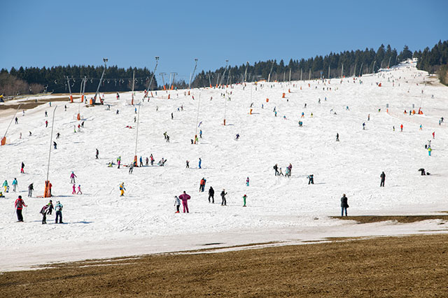 Wintersport bei Frühlingswetter