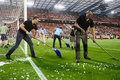 Hagel bei Länderspiel