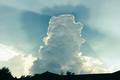 Quellwolken am Sommerhimmel