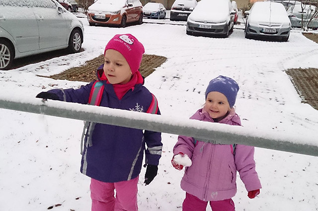 Der erste Schnee im Flachland