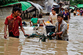 Fast ganz Myanmar unter Wasser